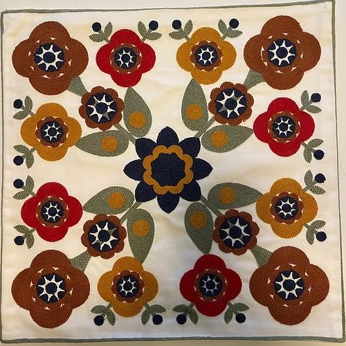 Embroidered Pillow Case 18"x18"