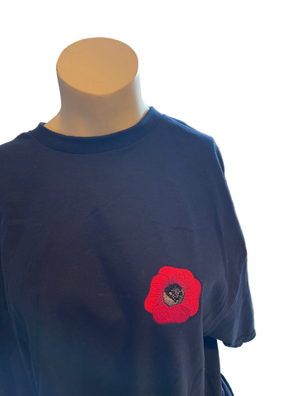 Poppy on Black T-shirt