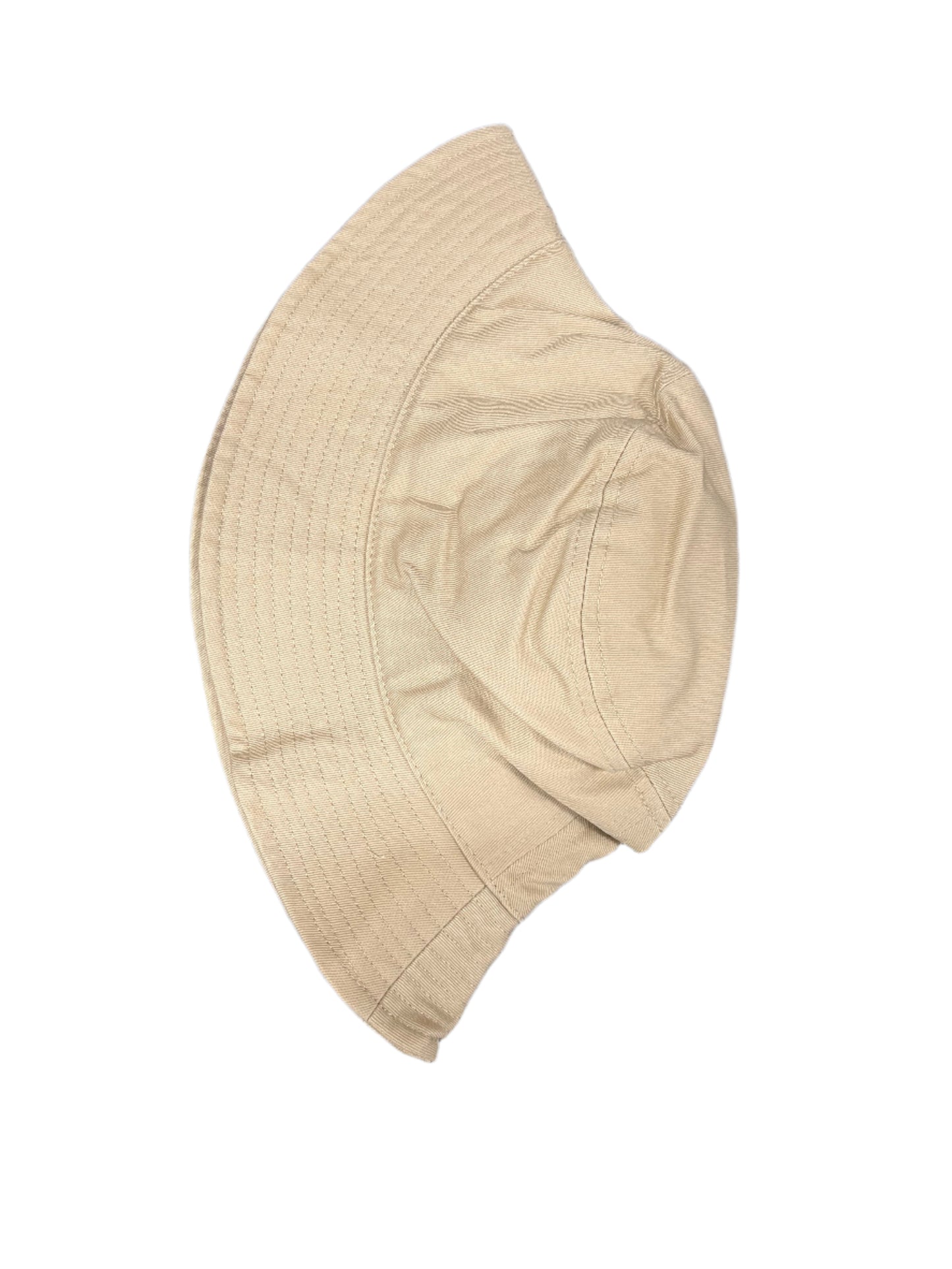 beige bucket hat flat lay