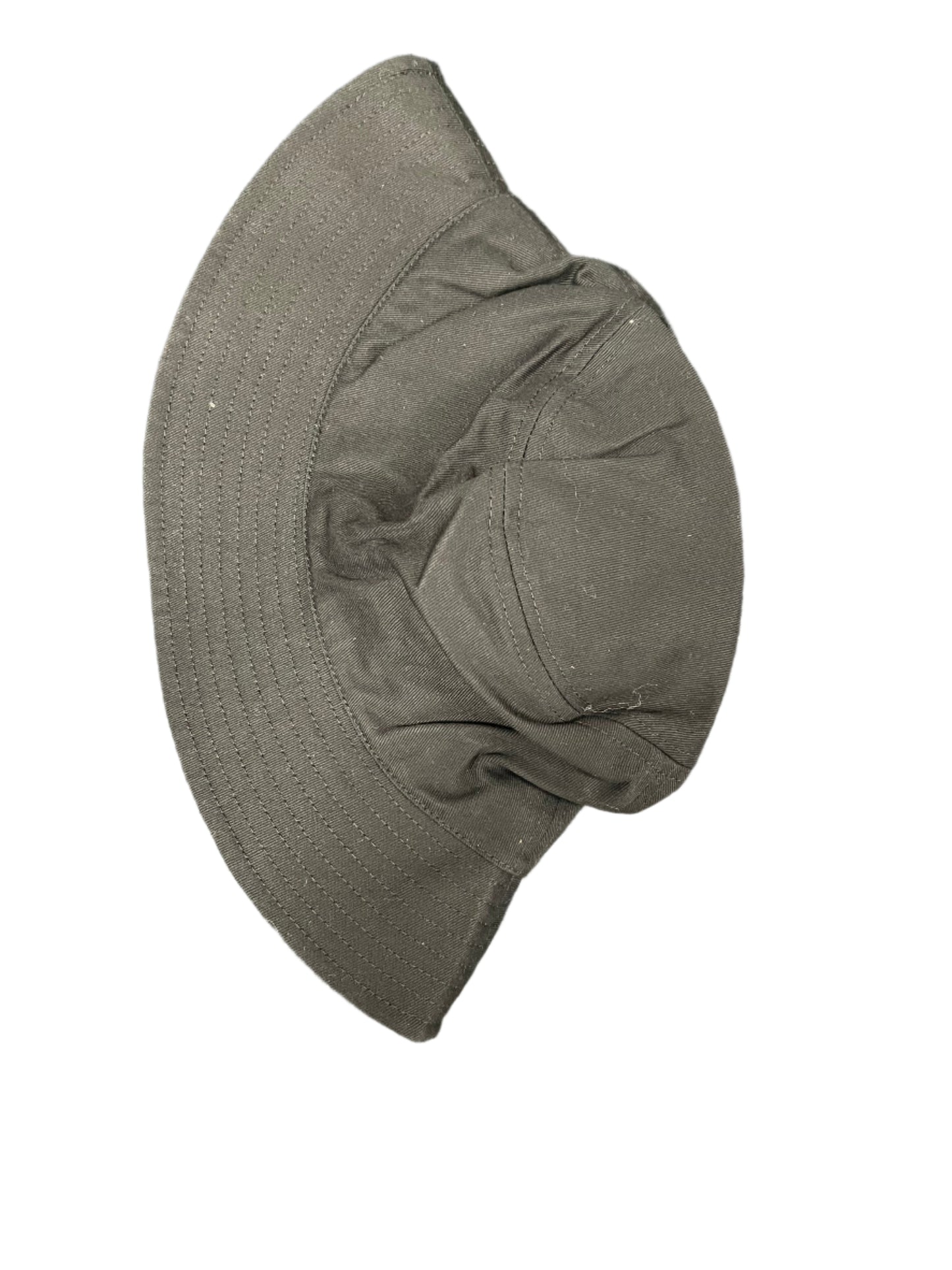 black bucket hat flat lay