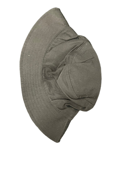 black bucket hat flat lay