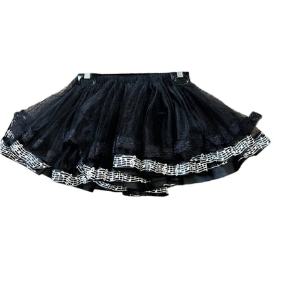 black with music notes tutu