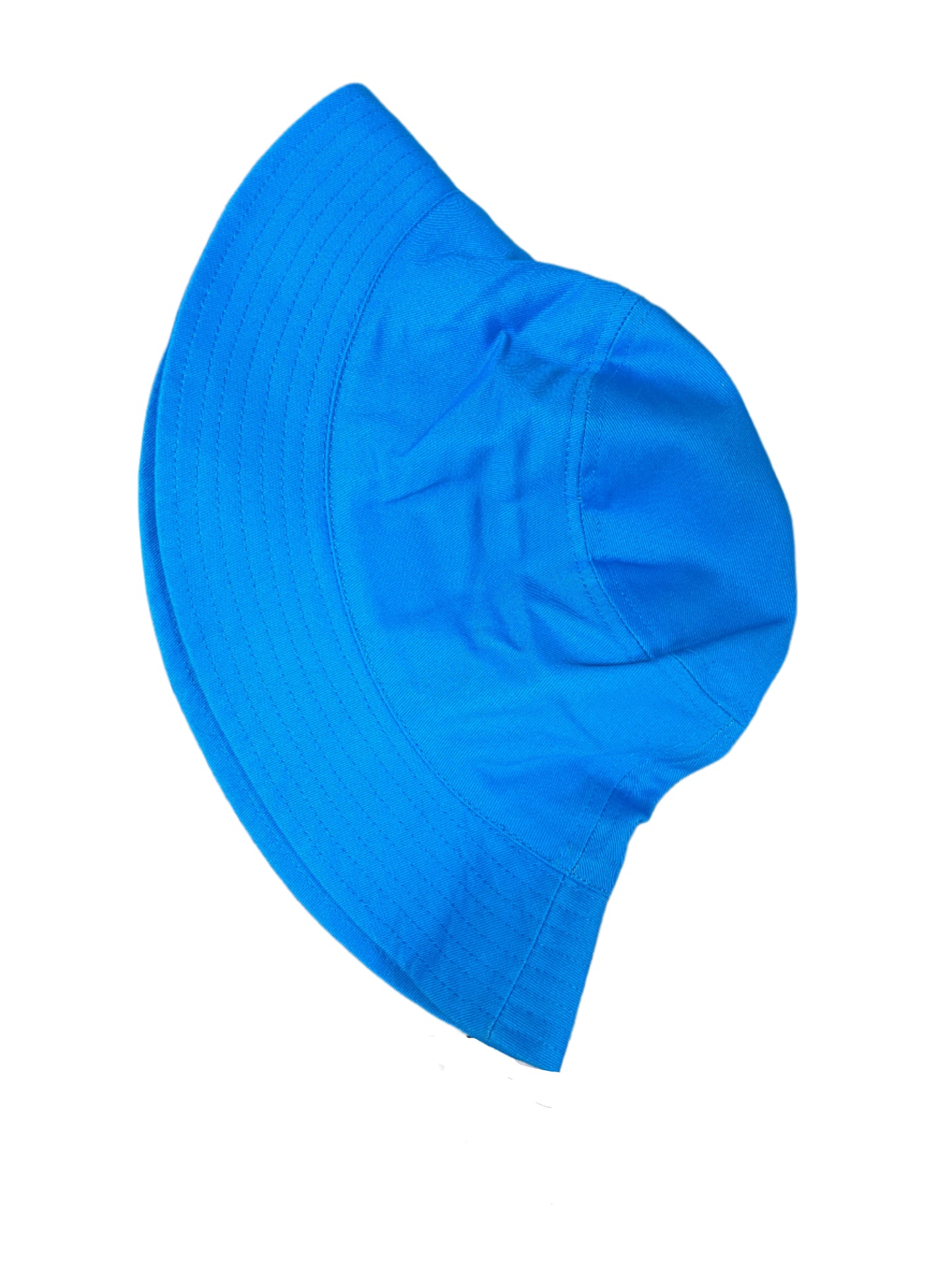 blue bucket hat flat lay