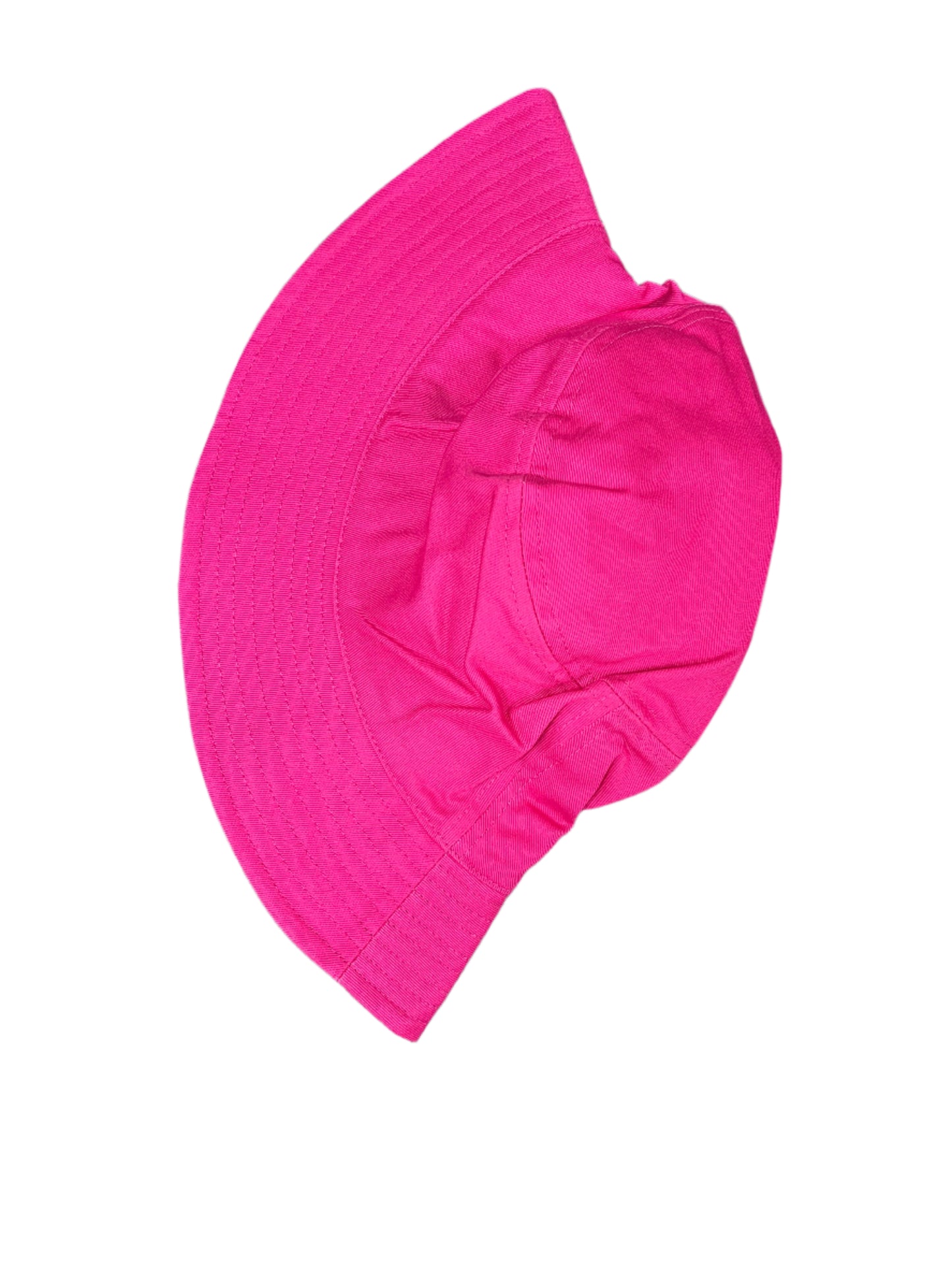 pink bucket hat flat lay