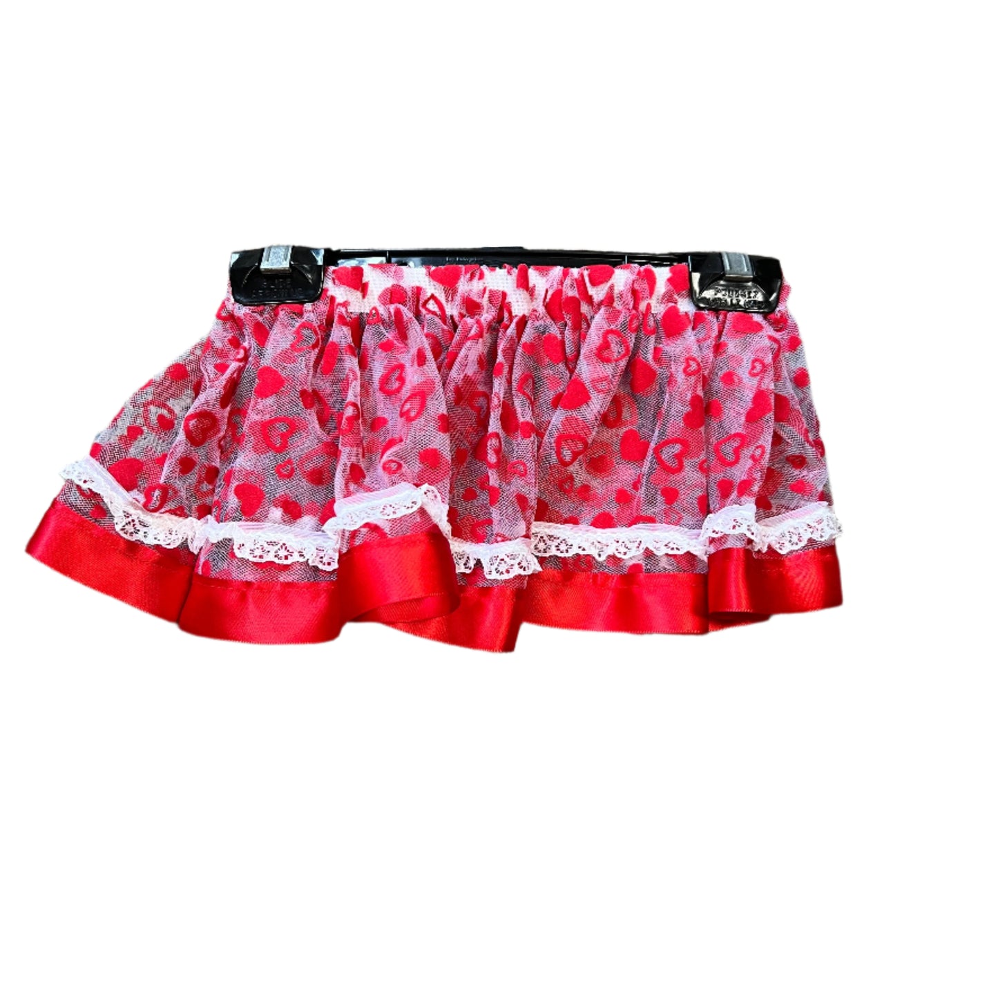 red and white heart tutu