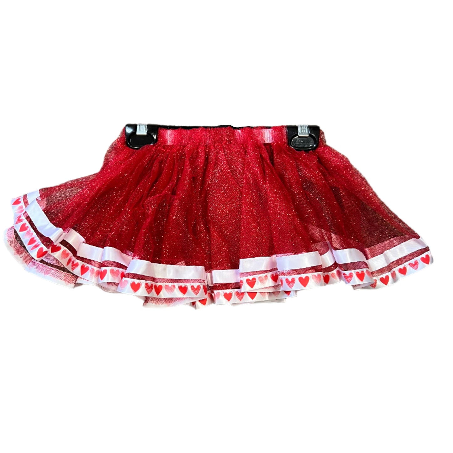 red glitter tutu with hearts